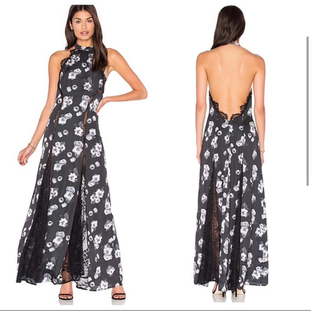 Majorelle Black Floral Isabella Dress